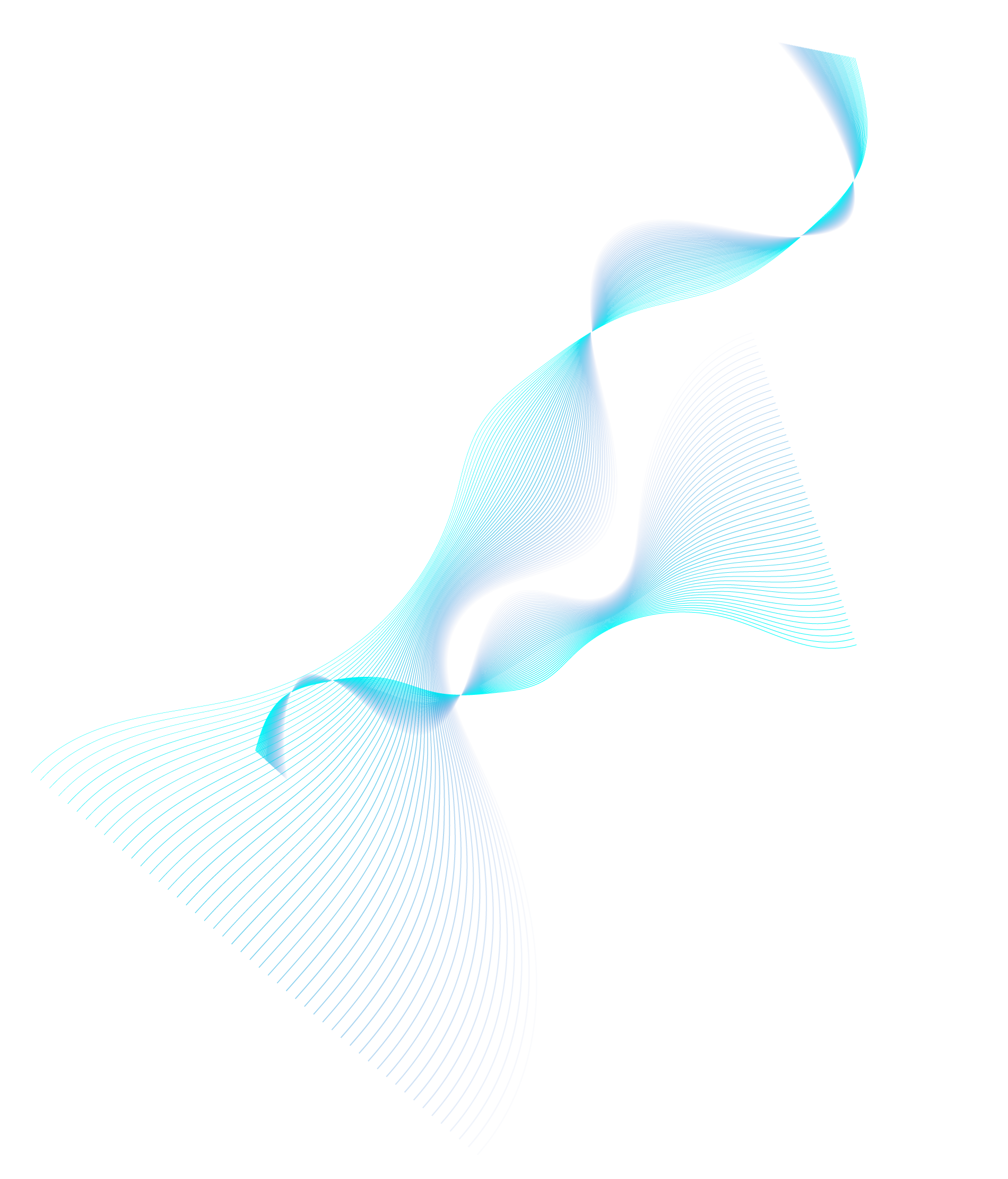 Abstract teal wave illustration, evaluoi.ai brand artwork